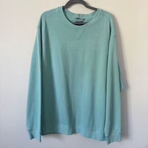 Cutter And Buck Ribbed Crewneck Sweatshirt Aqua Men’s Size 2XB